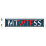 MT WTF SS Novelty Narrow Sticker Decal