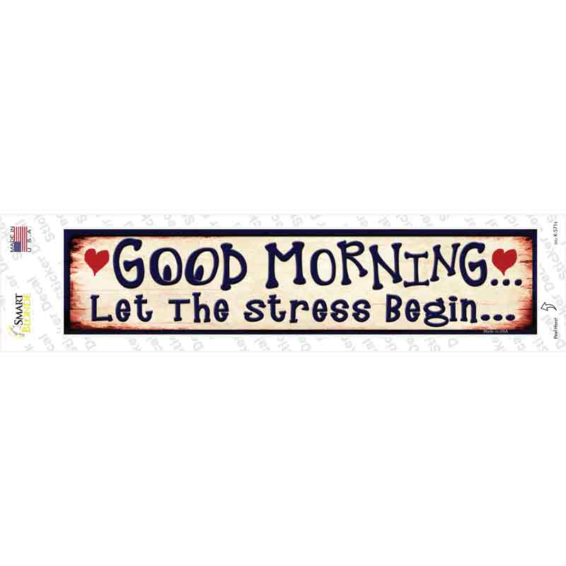 Good Morning Novelty Narrow Sticker Decal
