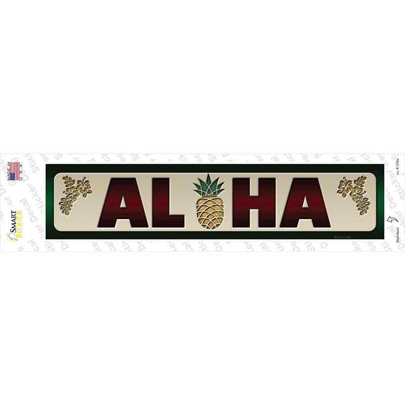 Aloha Novelty Narrow Sticker Decal Small