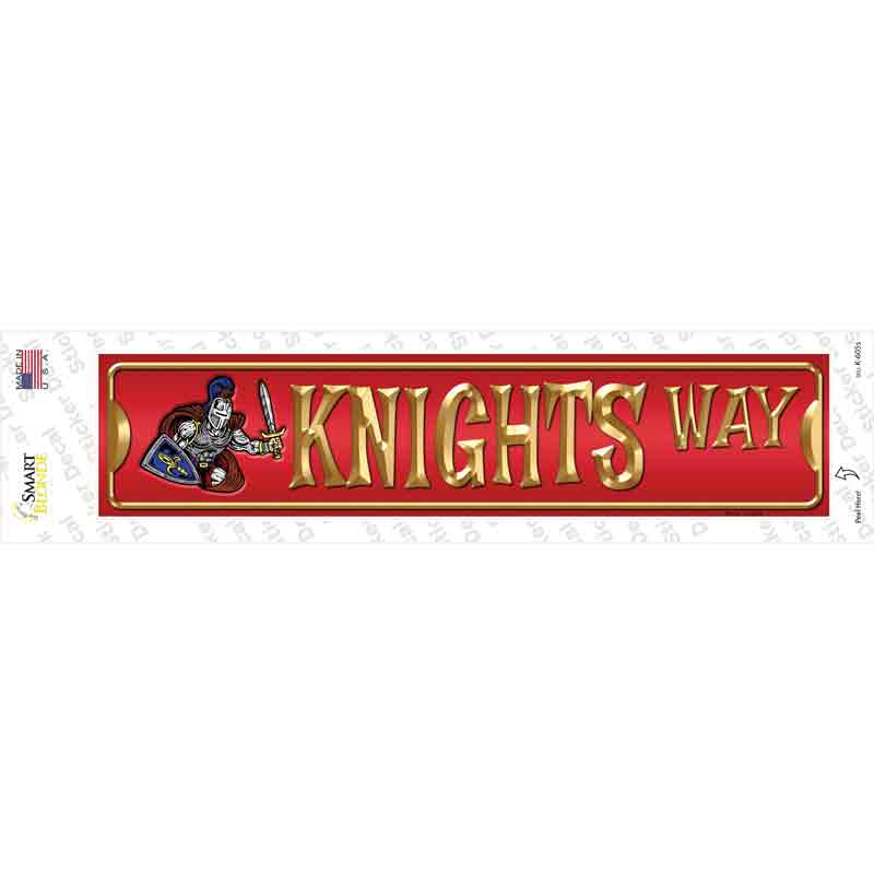 Knights Way Novelty Narrow Sticker Decal