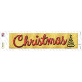 Christmas With Tree Novelty Narrow Sticker Decal Small