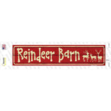 Reindeer Barn Novelty Narrow Sticker Decal Small