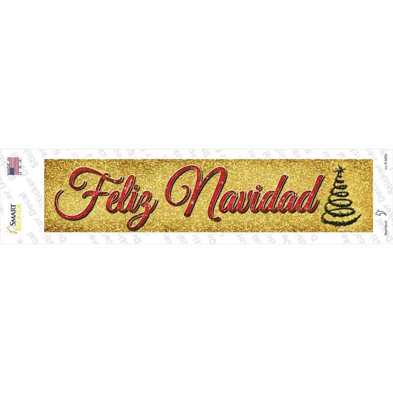 Feliz Navidad Novelty Narrow Sticker Decal Small