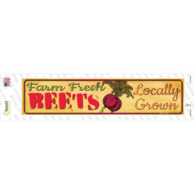 Farm Fresh Beets Novelty Narrow Sticker Decal Small