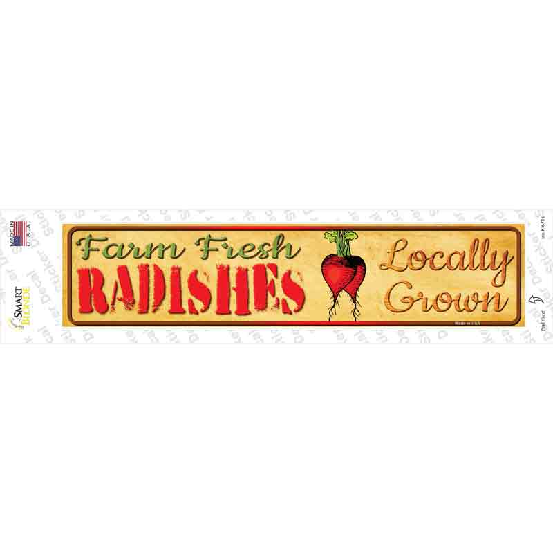 Farm Fresh Radishes Novelty Narrow Sticker Decal Small