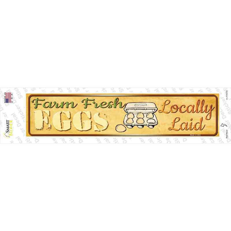 Farm Fresh Eggs Novelty Narrow Sticker Decal