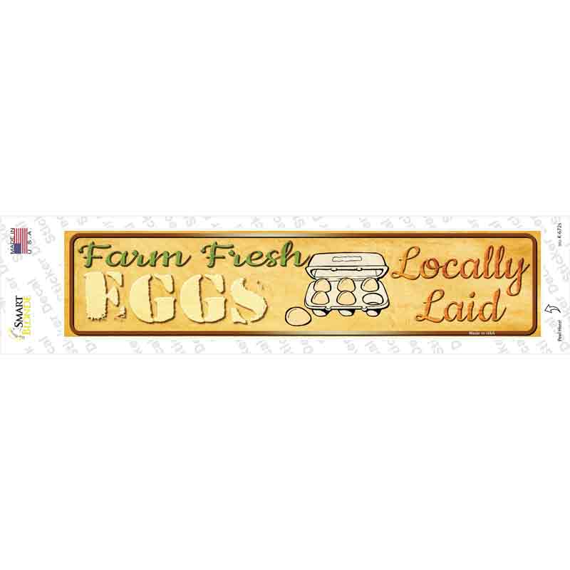 Farm Fresh Eggs Novelty Narrow Sticker Decal Small