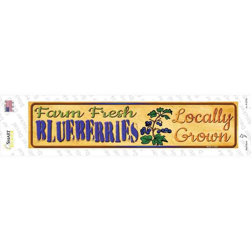 Farm Fresh Blueberries Novelty Narrow Sticker Decal Small