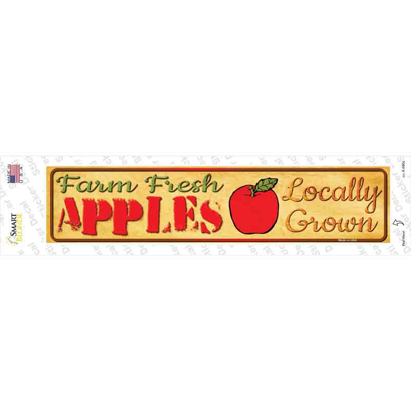 Farm Fresh Apples Novelty Narrow Sticker Decal Small