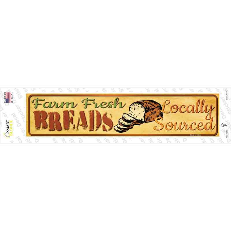 Farm Fresh Breads Novelty Narrow Sticker Decal Small