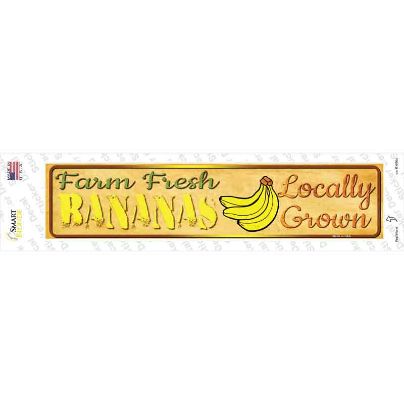 Farm Fresh Bananas Novelty Narrow Sticker Decal Small