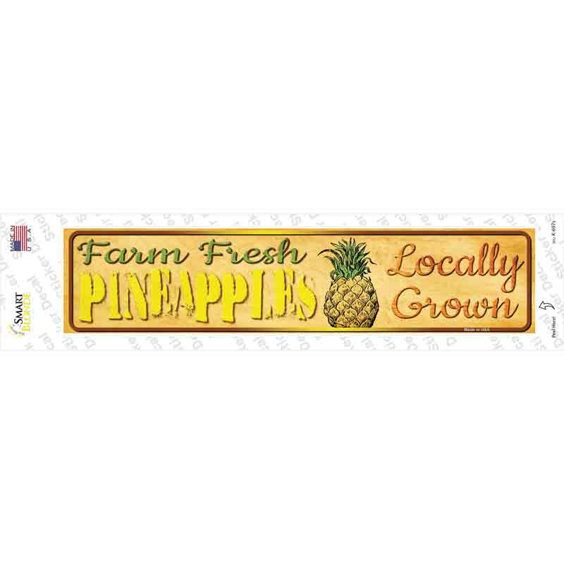 Farm Fresh Pineapples Novelty Narrow Sticker Decal Small