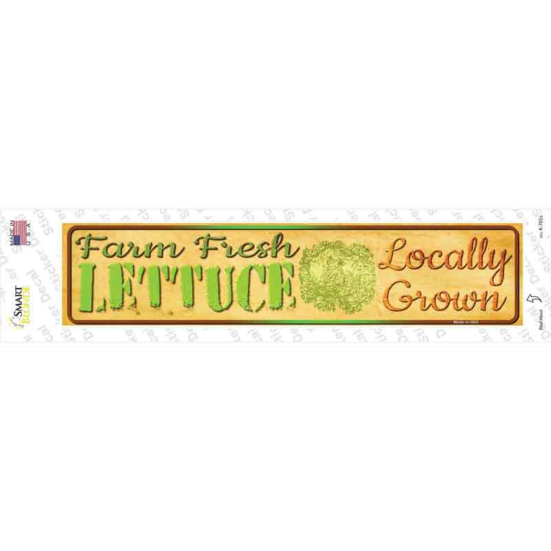 Farm Fresh Lettuce Novelty Narrow Sticker Decal Small