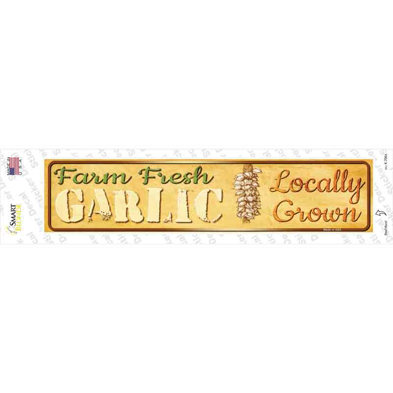 Farm Fresh Garlic Novelty Narrow Sticker Decal Small