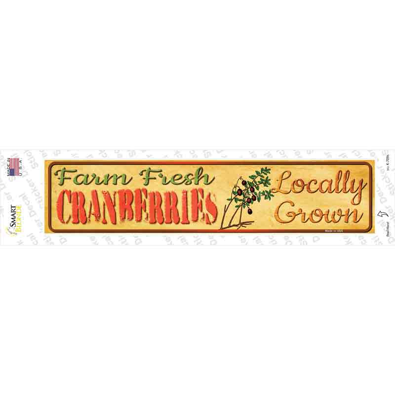 Farm Fresh Cranberries Novelty Narrow Sticker Decal Small