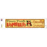 Farm Fresh Raspberries Novelty Narrow Sticker Decal Small