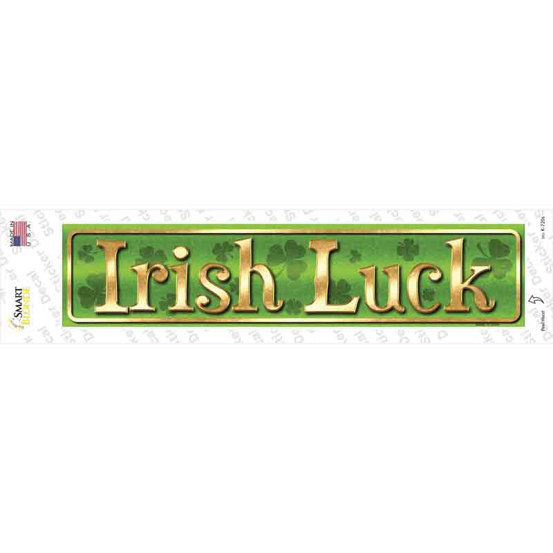 Irish Luck Novelty Narrow Sticker Decal Small