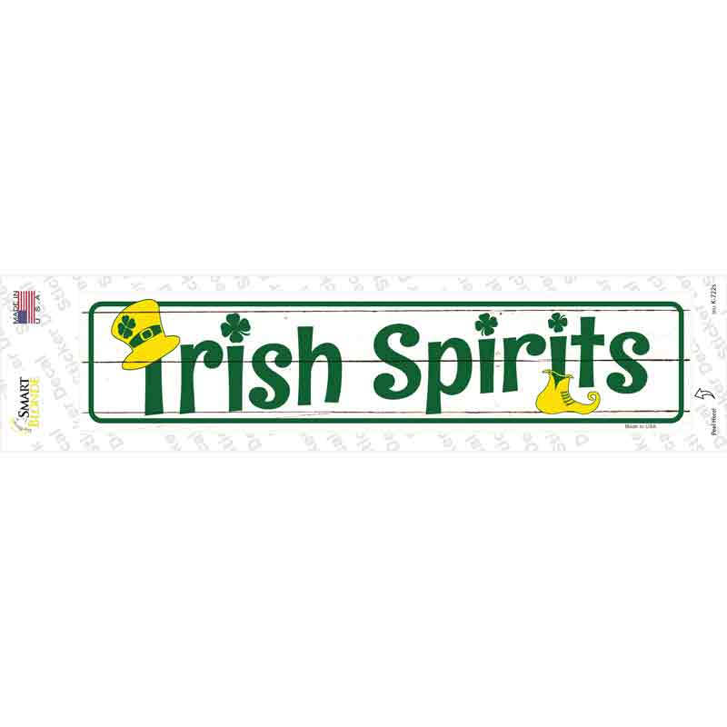 Irish Spirits Novelty Narrow Sticker Decal Small