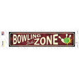 Bowling Strike Zone Novelty Narrow Sticker Decal