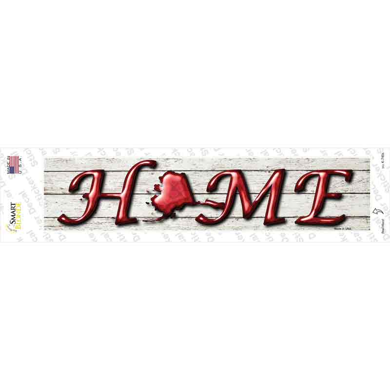 Alaska Home Outline Novelty Narrow Sticker Decal