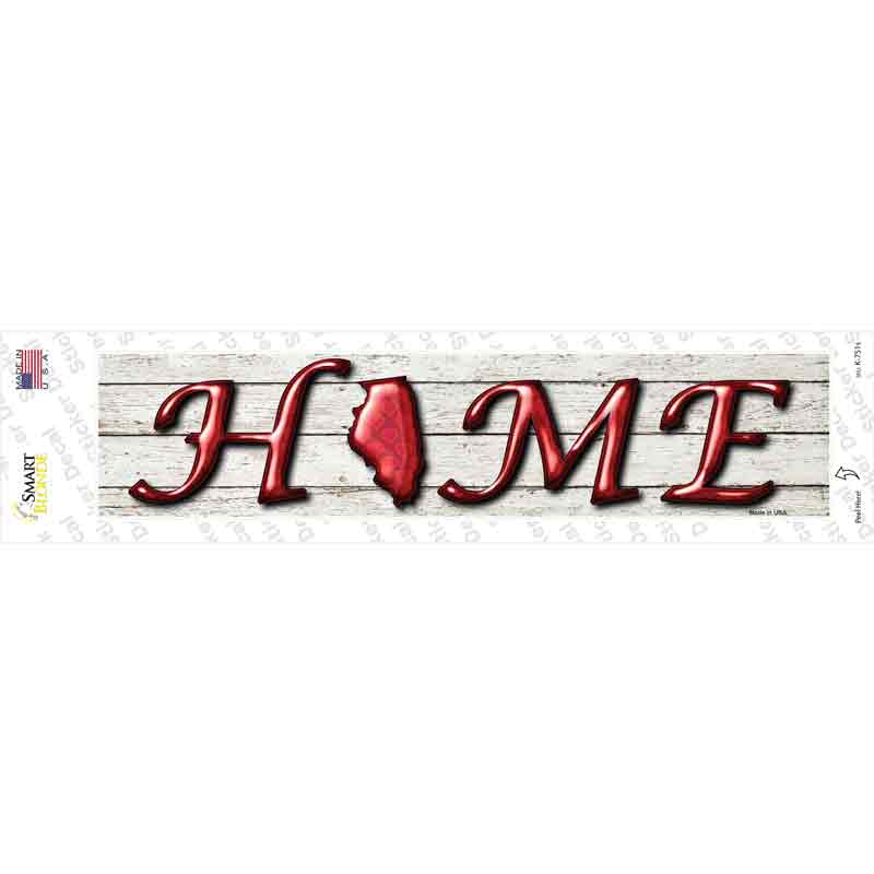 Illinois Home Outline Novelty Narrow Sticker Decal Small