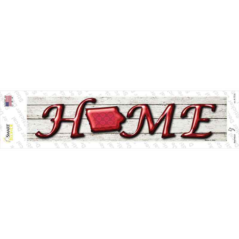 Iowa Home Outline Novelty Narrow Sticker Decal Small