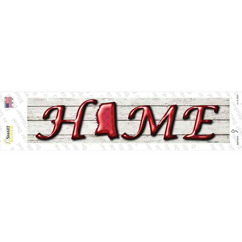 Mississippi Home Outline Novelty Narrow Sticker Decal