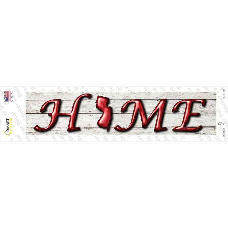New Jersey Home Outline Novelty Narrow Sticker Decal