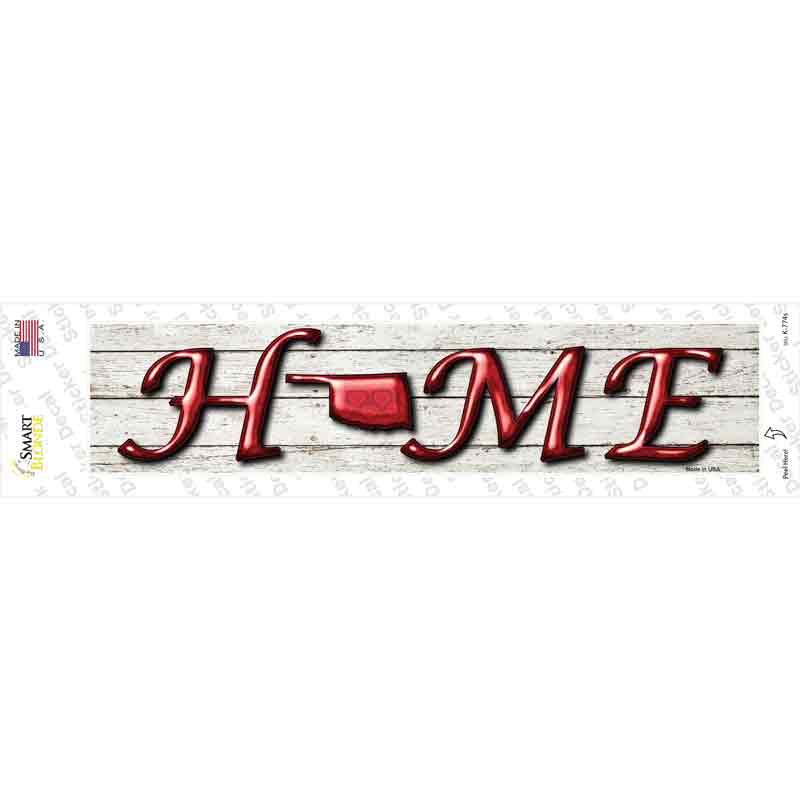 Oklahoma Home Outline Novelty Narrow Sticker Decal