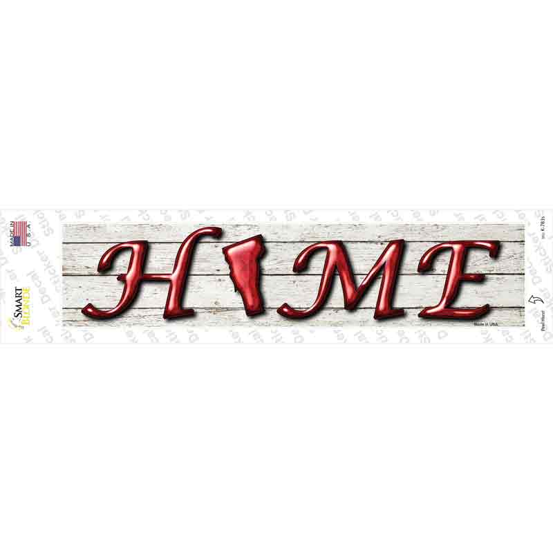 Vermont Home Outline Novelty Narrow Sticker Decal