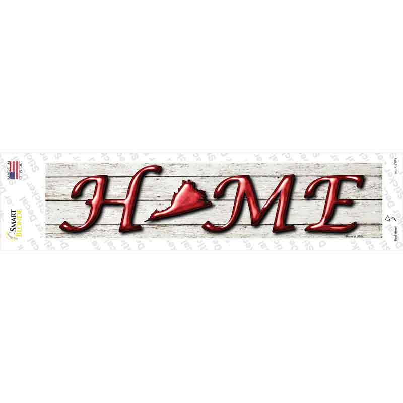 Virginia Home Outline Novelty Narrow Sticker Decal Small