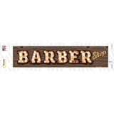 Barber Shop Bulb Lettering Novelty Narrow Sticker Decal