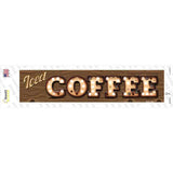 Iced Coffee Bulb Lettering Novelty Narrow Sticker Decal