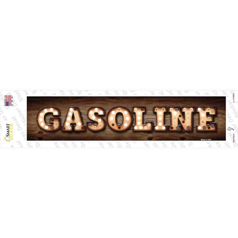 Gasoline Bulb Lettering Novelty Narrow Sticker Decal | Smart Blonde