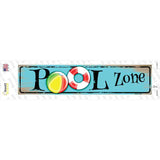 Pool Zone Novelty Narrow Sticker Decal