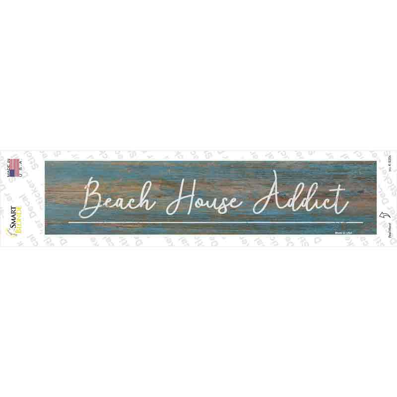 Beach House Addict Novelty Narrow Sticker Decal Small