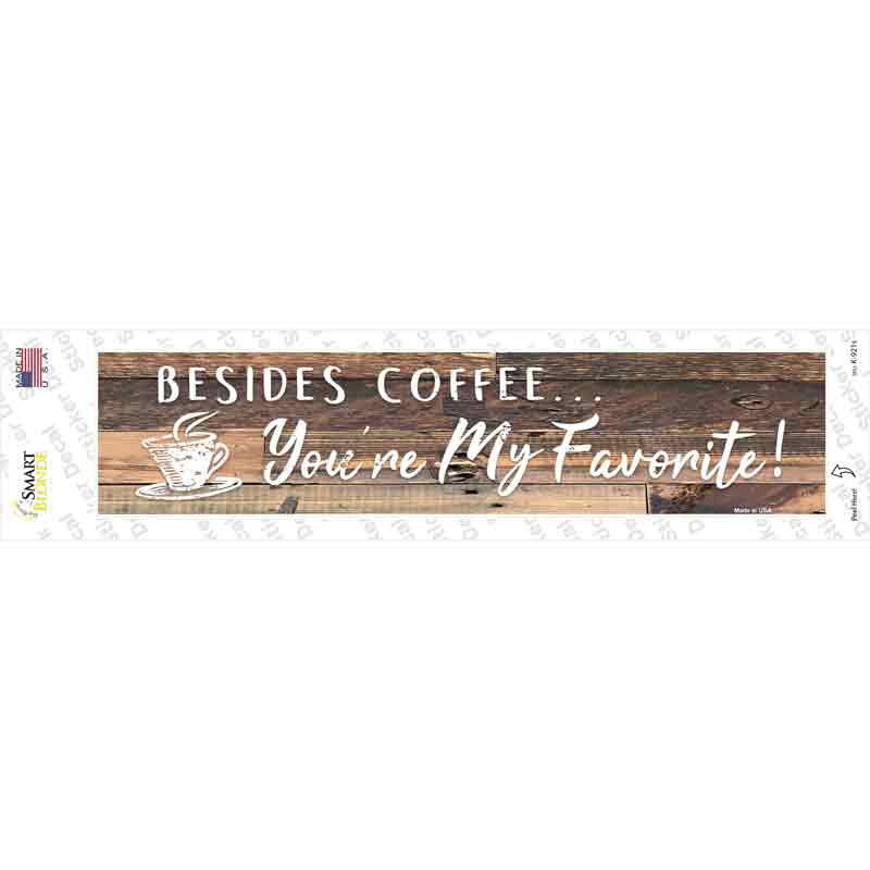 Beside Coffee Novelty Narrow Sticker Decal Small