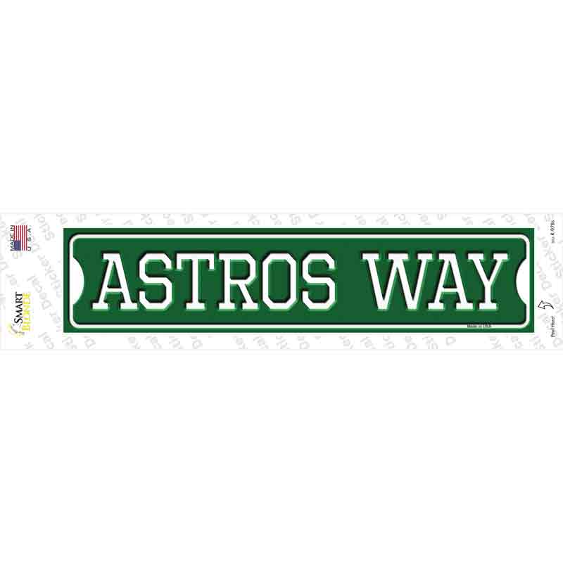 Astros Way Novelty Narrow Sticker Decal Small