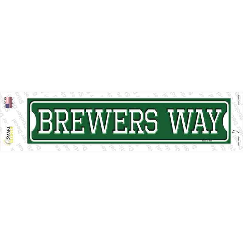 Brewers Way Novelty Narrow Sticker Decal Small