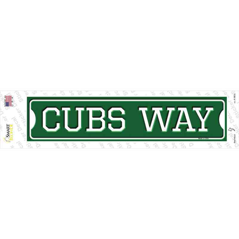 Cubs Way Novelty Narrow Sticker Decal Small