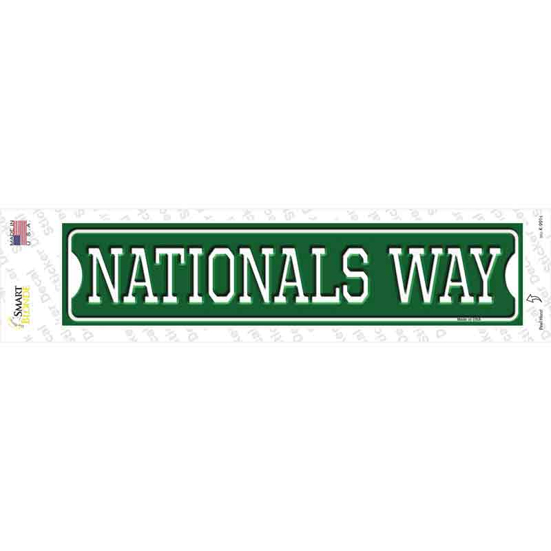 Nationals Way Novelty Narrow Sticker Decal Small