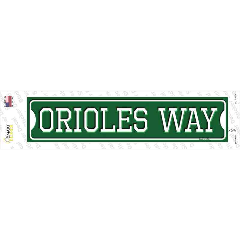 Orioles Way Novelty Narrow Sticker Decal Small