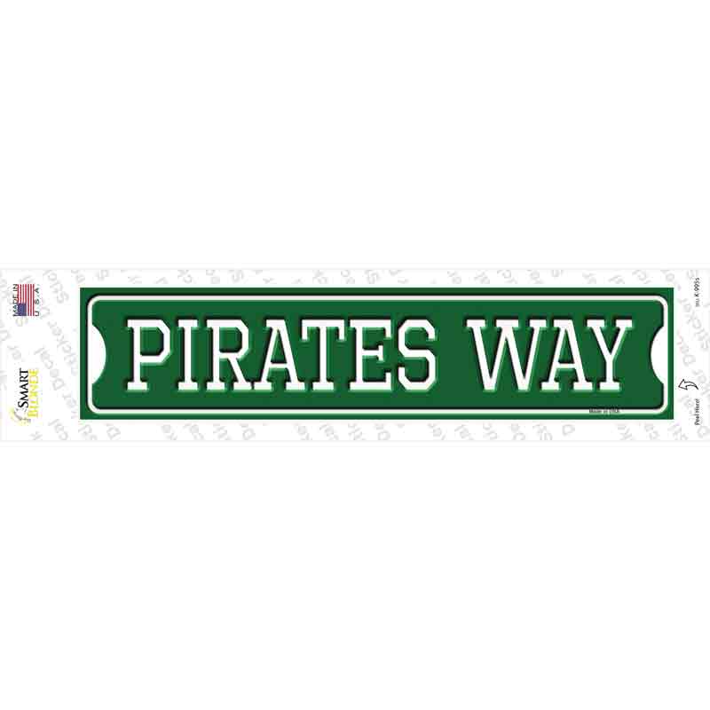 Pirates Baseball Way Novelty Narrow Sticker Decal Small