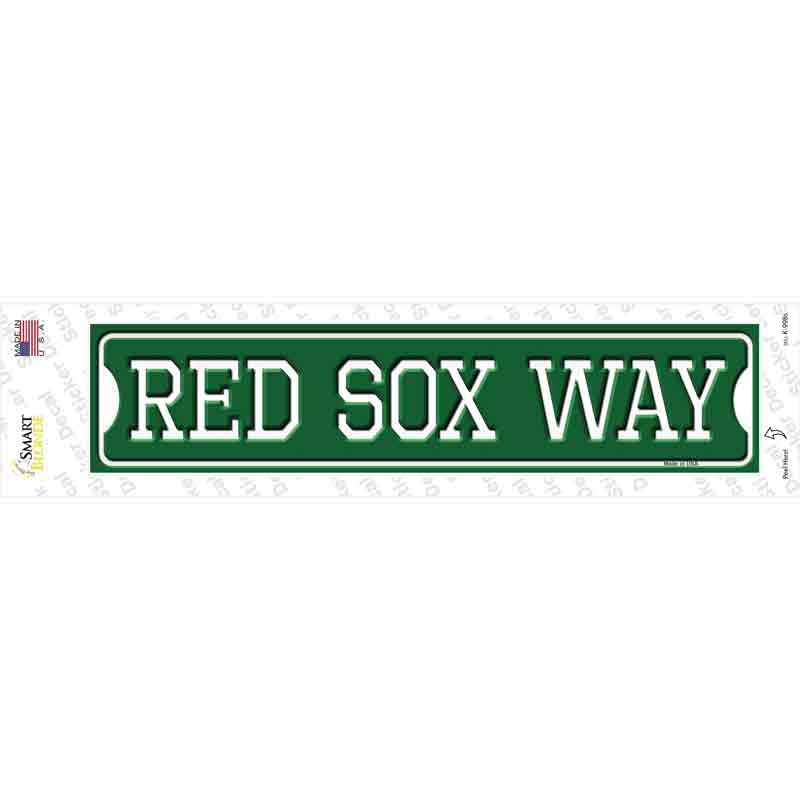 Red Sox Way Novelty Narrow Sticker Decal Small