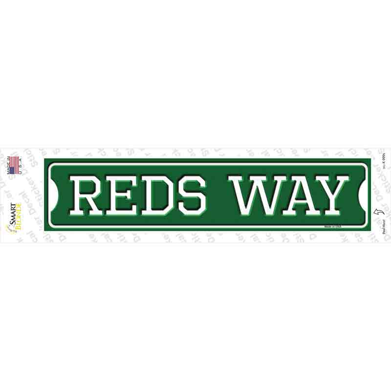 Reds Way Novelty Narrow Sticker Decal Small