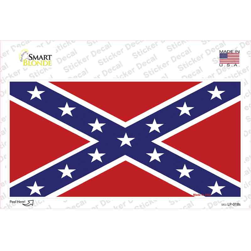 Confederate Flag Novelty Sticker Decal Small