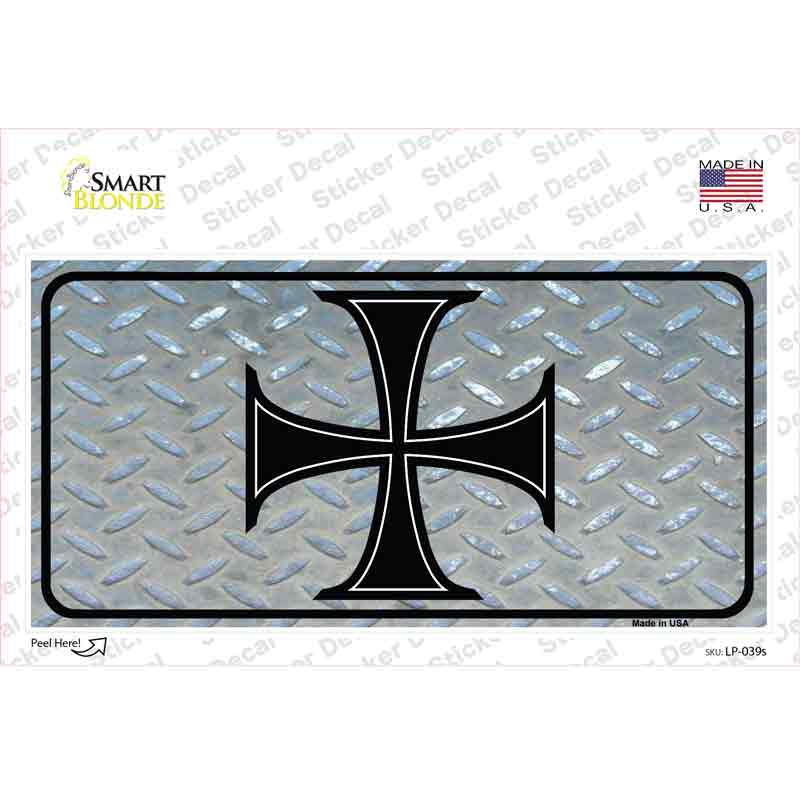 Maltese Cross Novelty Sticker Decal Small