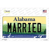 Married Alabama Novelty Sticker Decal Small