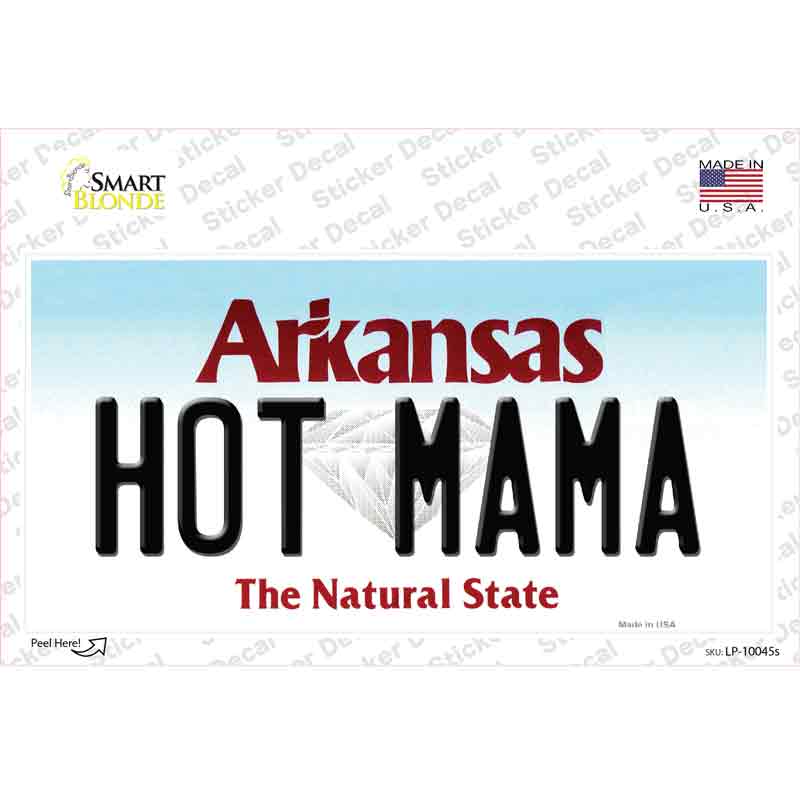 Hot Mama Arkansas Novelty Sticker Decal Small