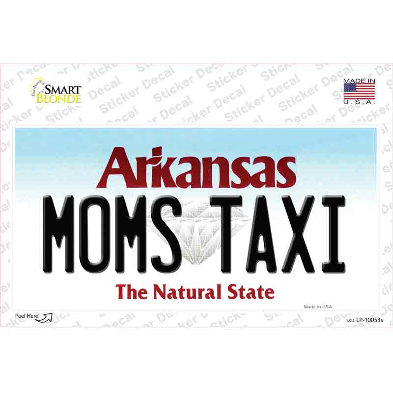 Moms Taxi Arkansas Novelty Sticker Decal Small